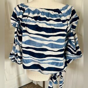 CeCe Navy and Blue Top